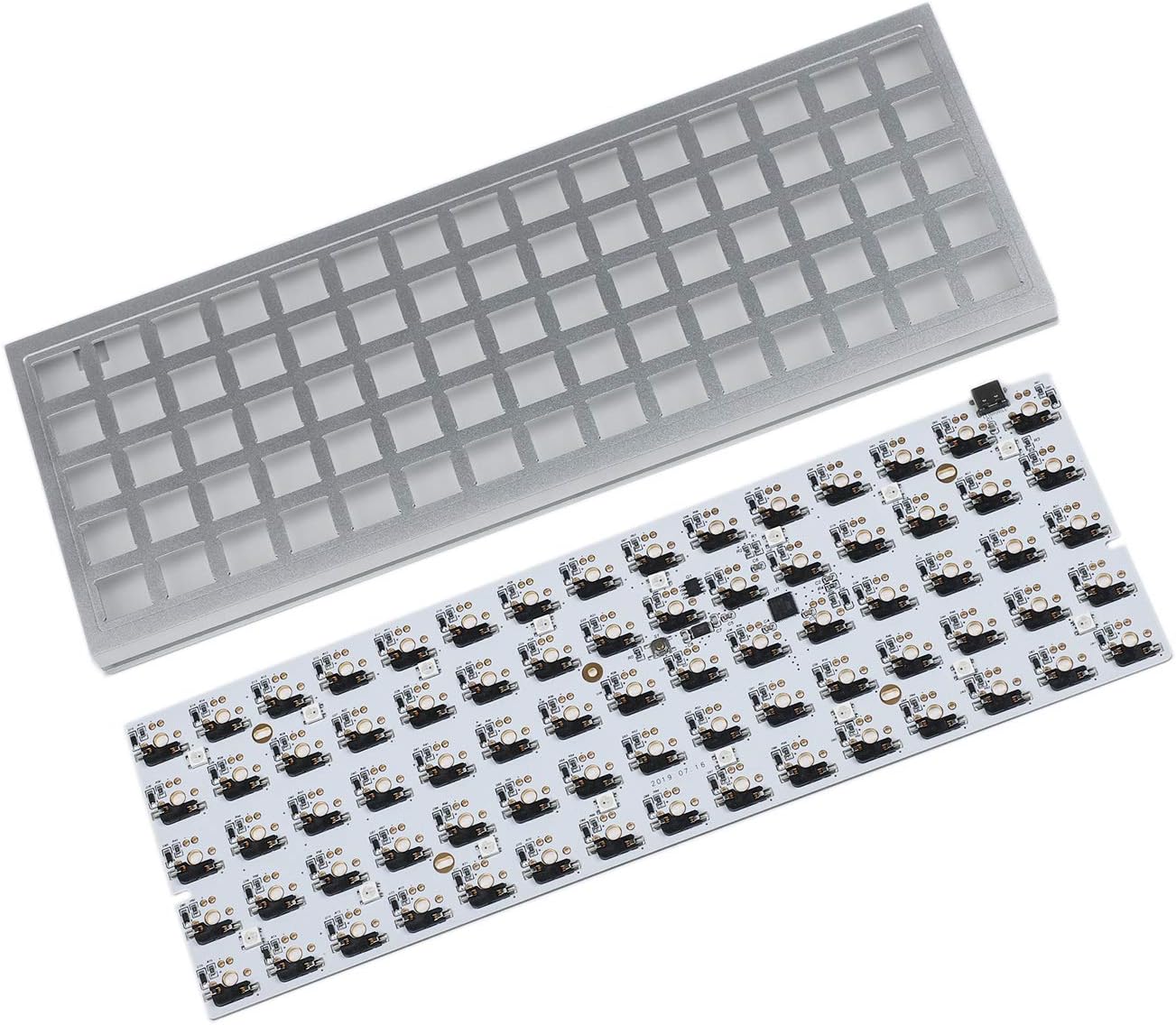 75 Keys Ortholinear Layout QMK Anodized Aluminum Hot Swap Mechanical Keyboard Kit K5814