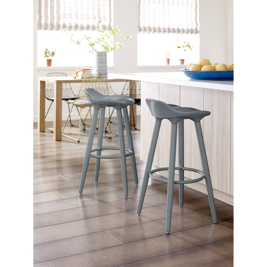 White Bar Stool B4207
