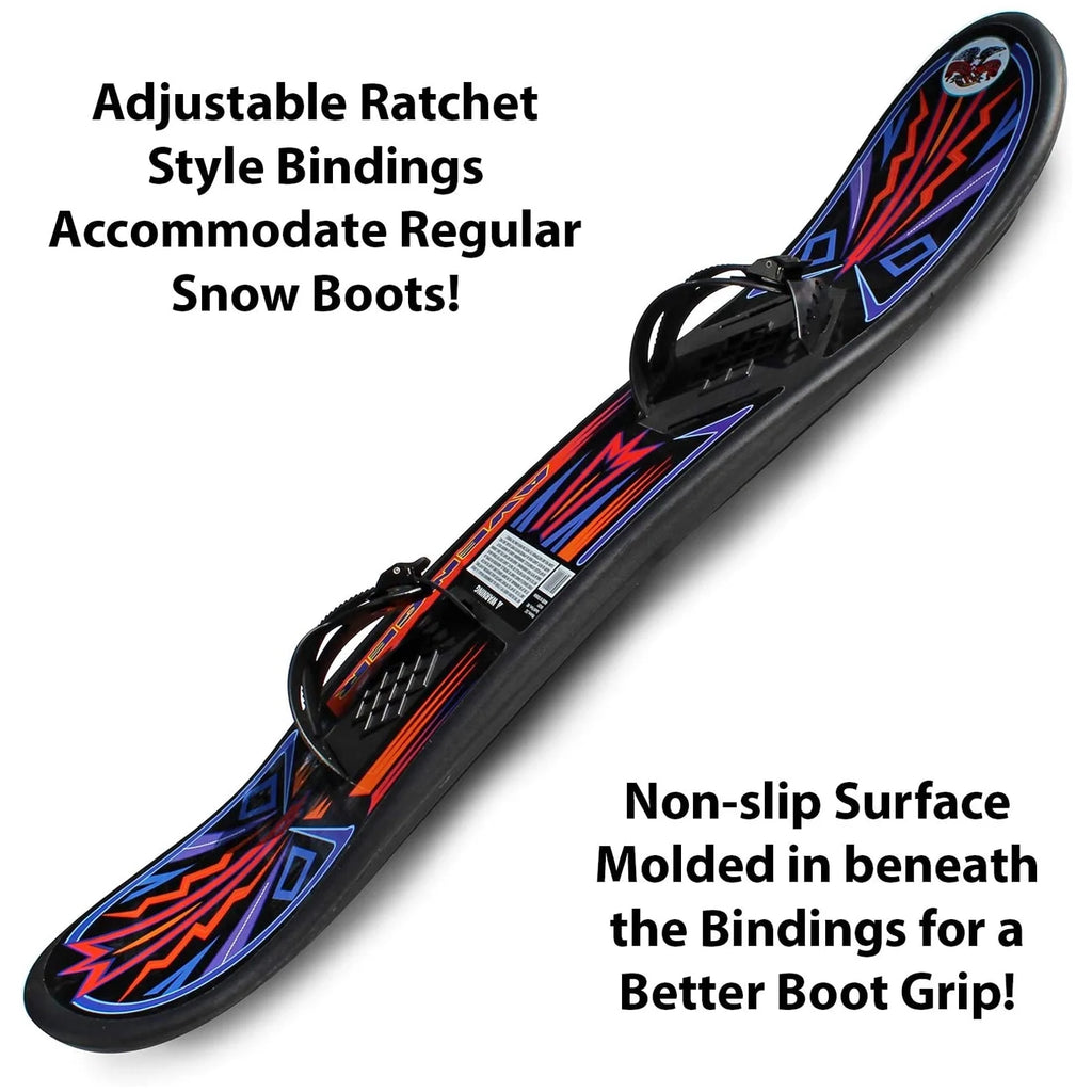 Plastic Snowboard with Foot Straps W581