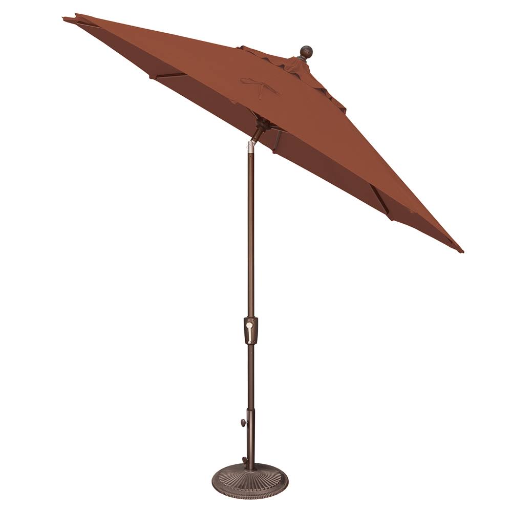 Bronze 9 ft. Octagon Sunbrella Push Button Tilt Umbrella F23477