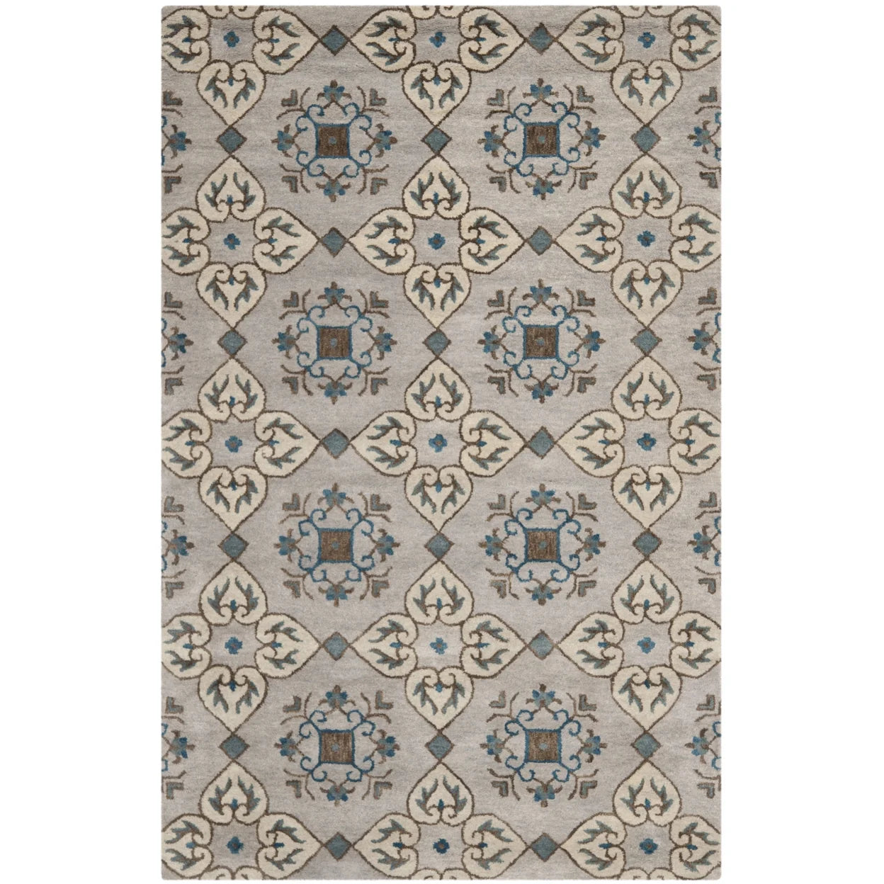 Beige Floral Area Rug, 2' x 3' V80990