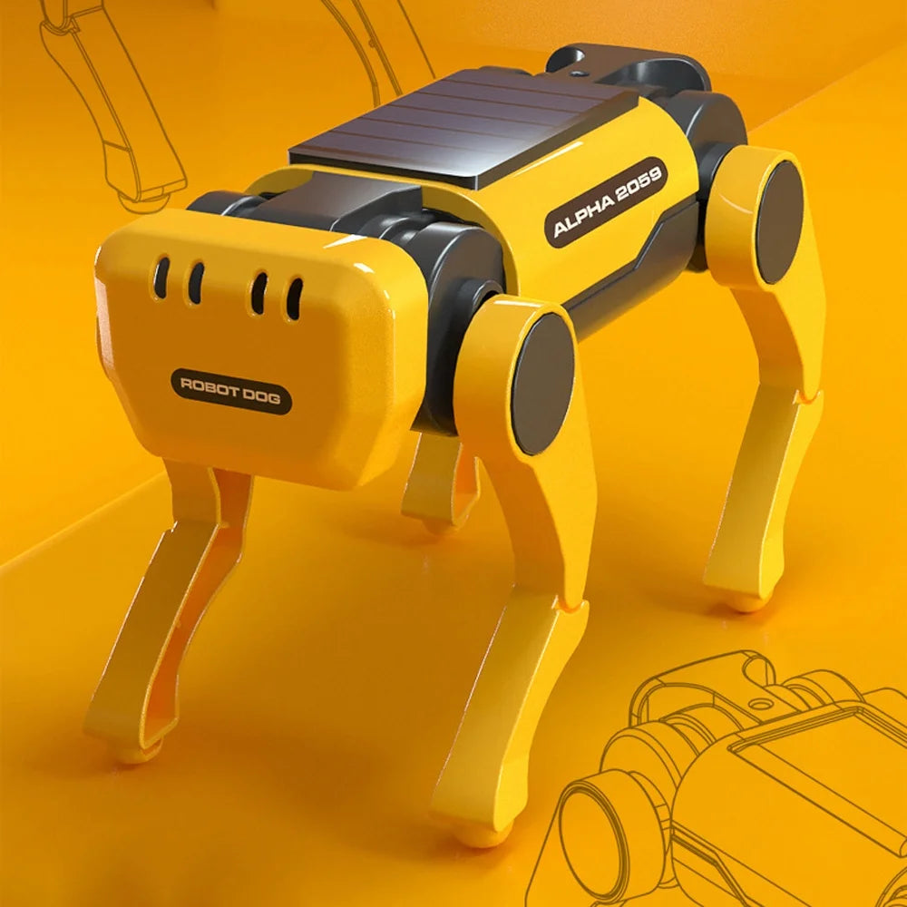 Robot Dog Cattle Solar Powered Assembly Kit O992
