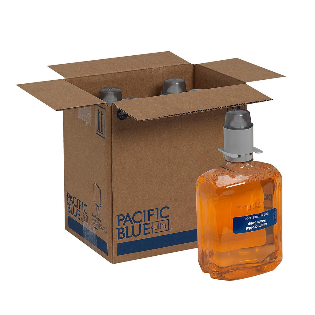 Pacific Blue Ultra Gentle Foam Hand Soap Refills, Dye and Fragrance Free, 1,200 mL, 4 Bottles, Pack of 2 C3507