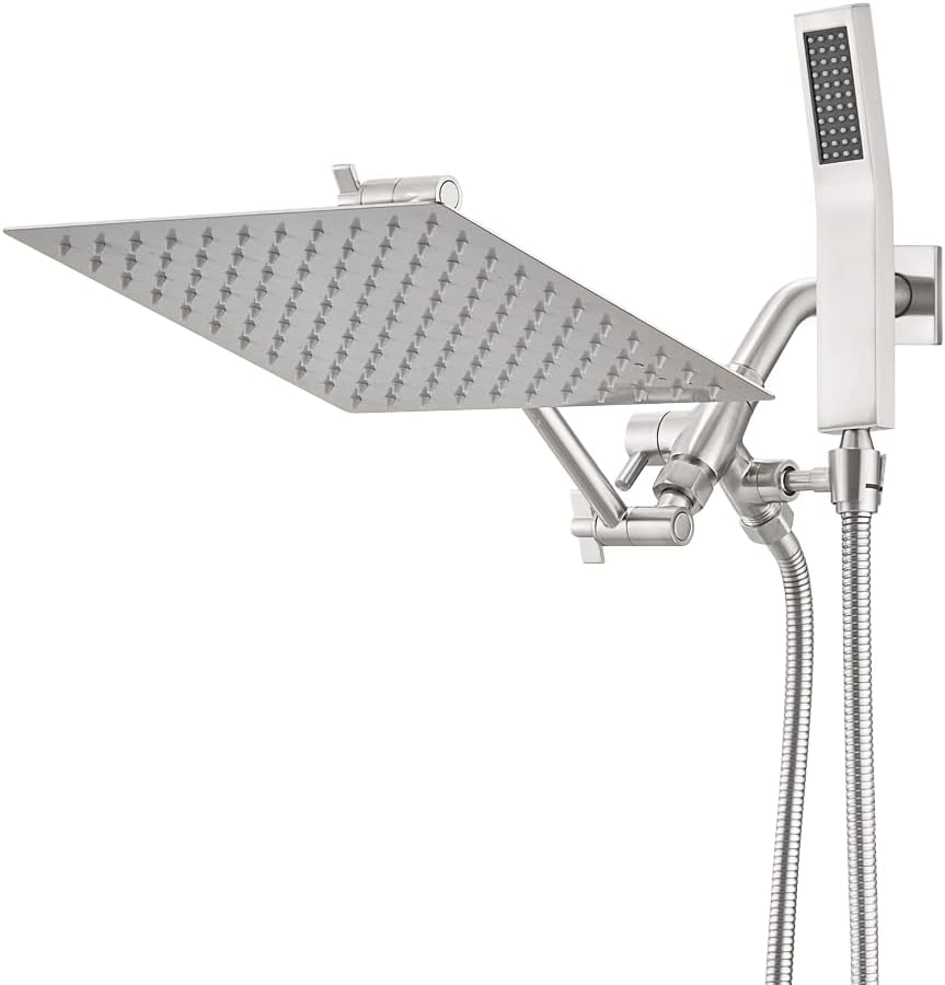 10 Inch Rain Shower Head With Handheld, Dual Shower Head Combo, Brushed Nickel O225