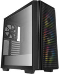 Mid-Tower ATX Case with Mesh Front Panel, Three Pre-Installed 120mm ARGB Fans, Black R891