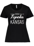 White Distressed Text Women's Plus Size T-Shirt D3408
