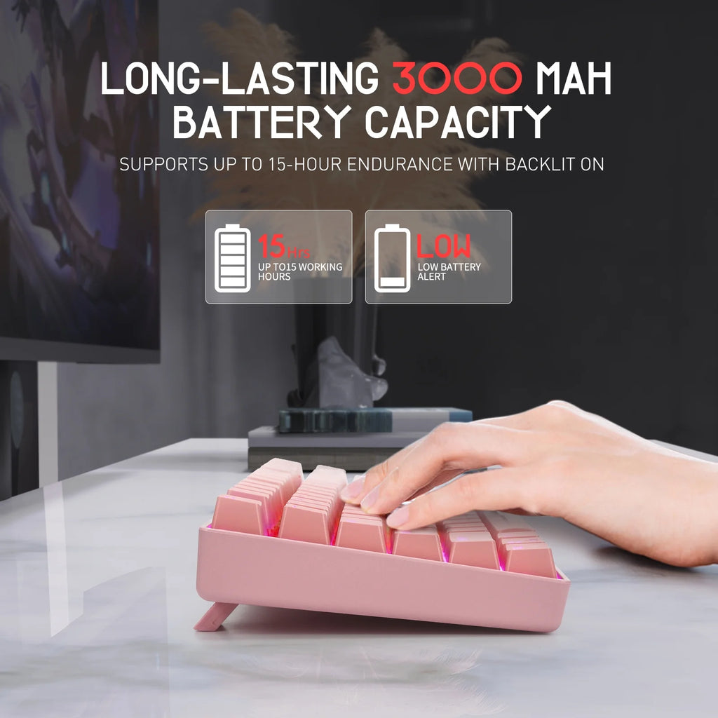 RGB Wireless Mechanical Keyboard with Blue Switches D121422