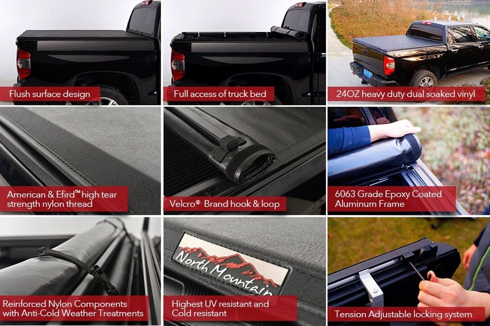 Soft Roll Up Tonneau Cover for 6ft Bed H6967