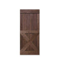 Walnut Stain Solid Knotty Pine Wood Interior Sliding Barn Door Slab D5135
