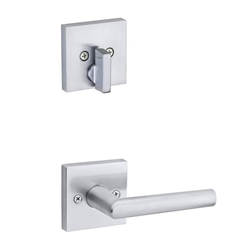 Satin Chrome Single Cylinder Interior Pack with Square Rosette V9365