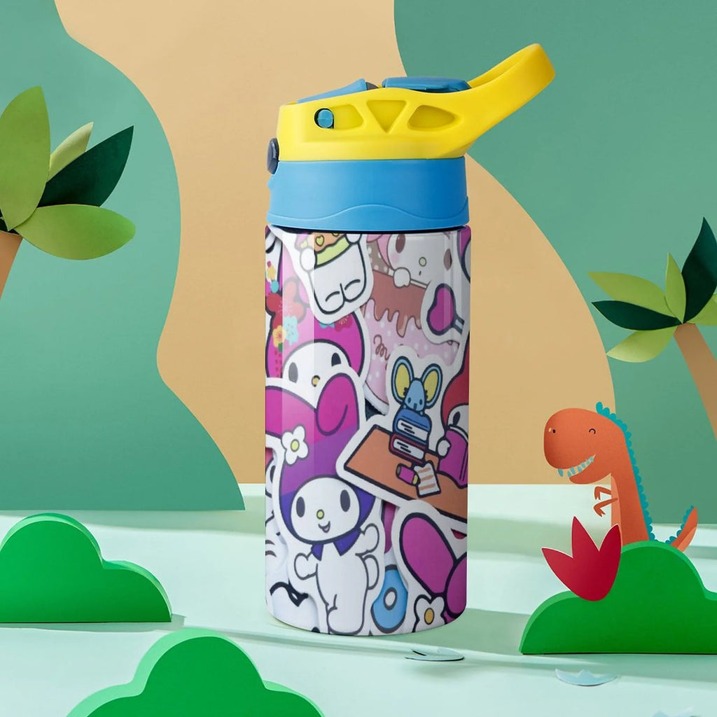 Stainless Steel Water Bottle with Straw P5537