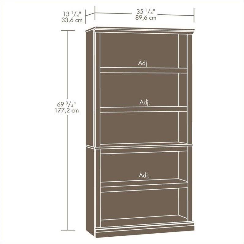 5-Shelf Bookcase, Estate Black X721