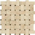 Polished Marble Mesh-Mounted Mosaic Tile M24968