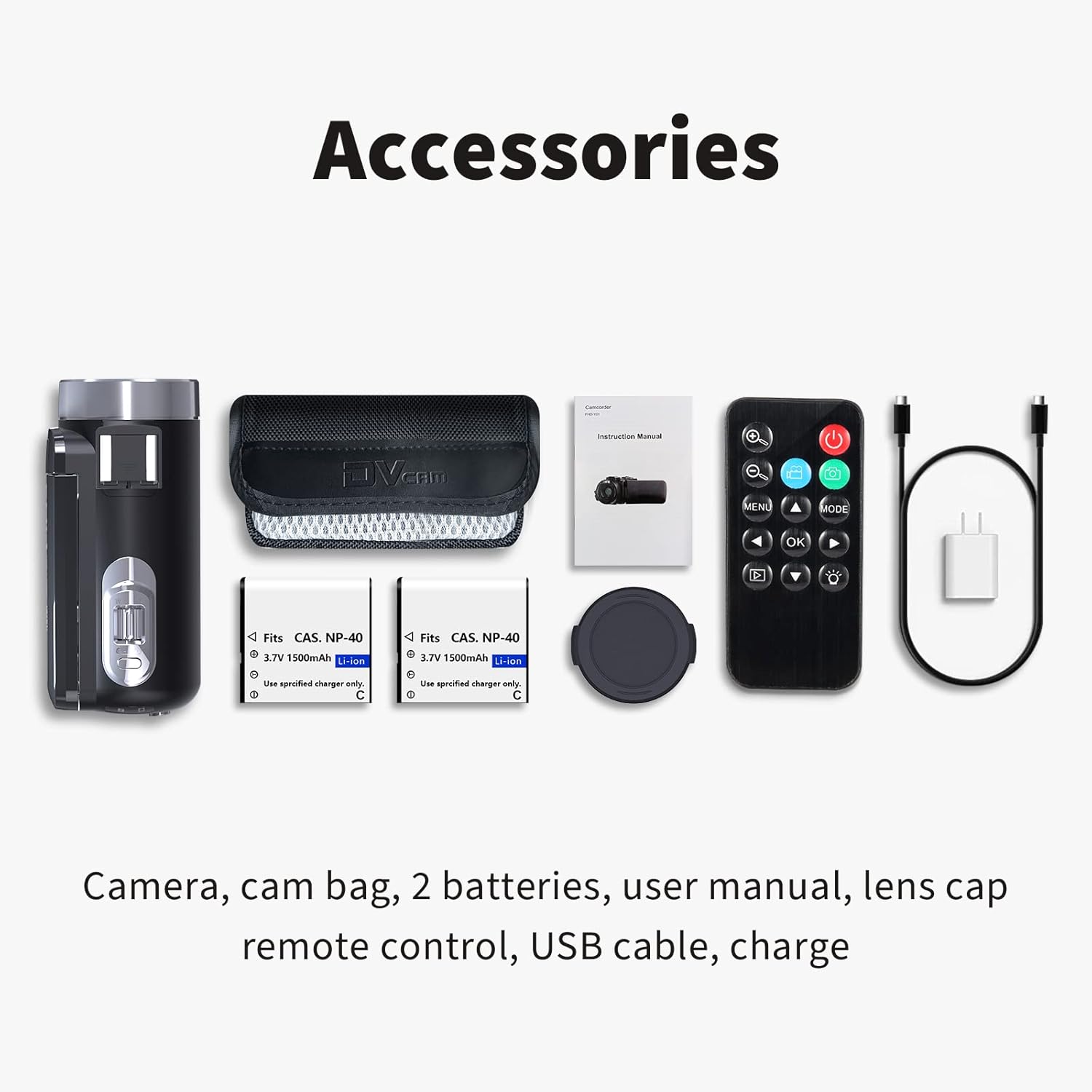 2.7K 30FPS Digital Video Camera Camcorder with IR Night Vision 270 Degree Rotation Screen T2246