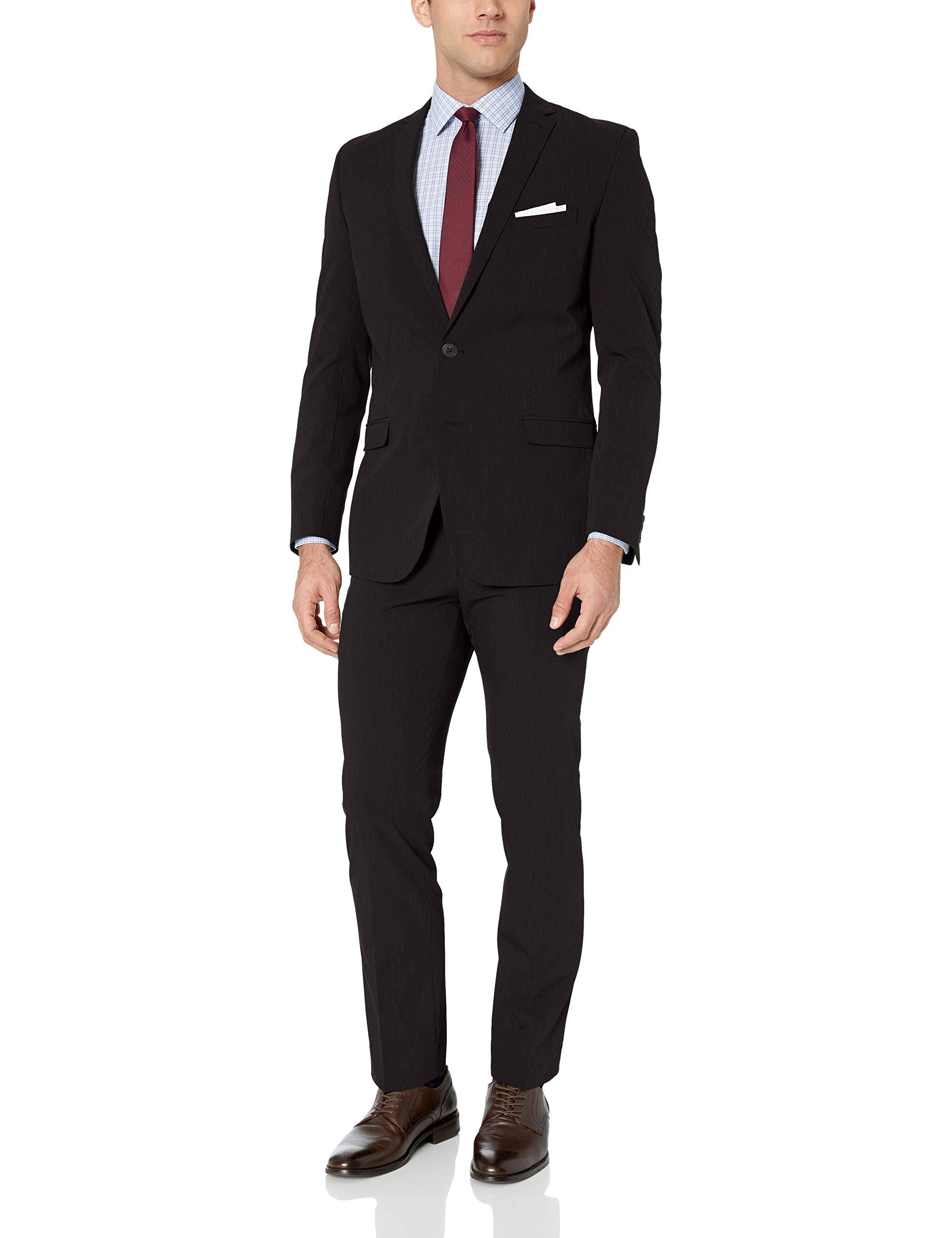 Black Modern Fit Two-Button Suit S275