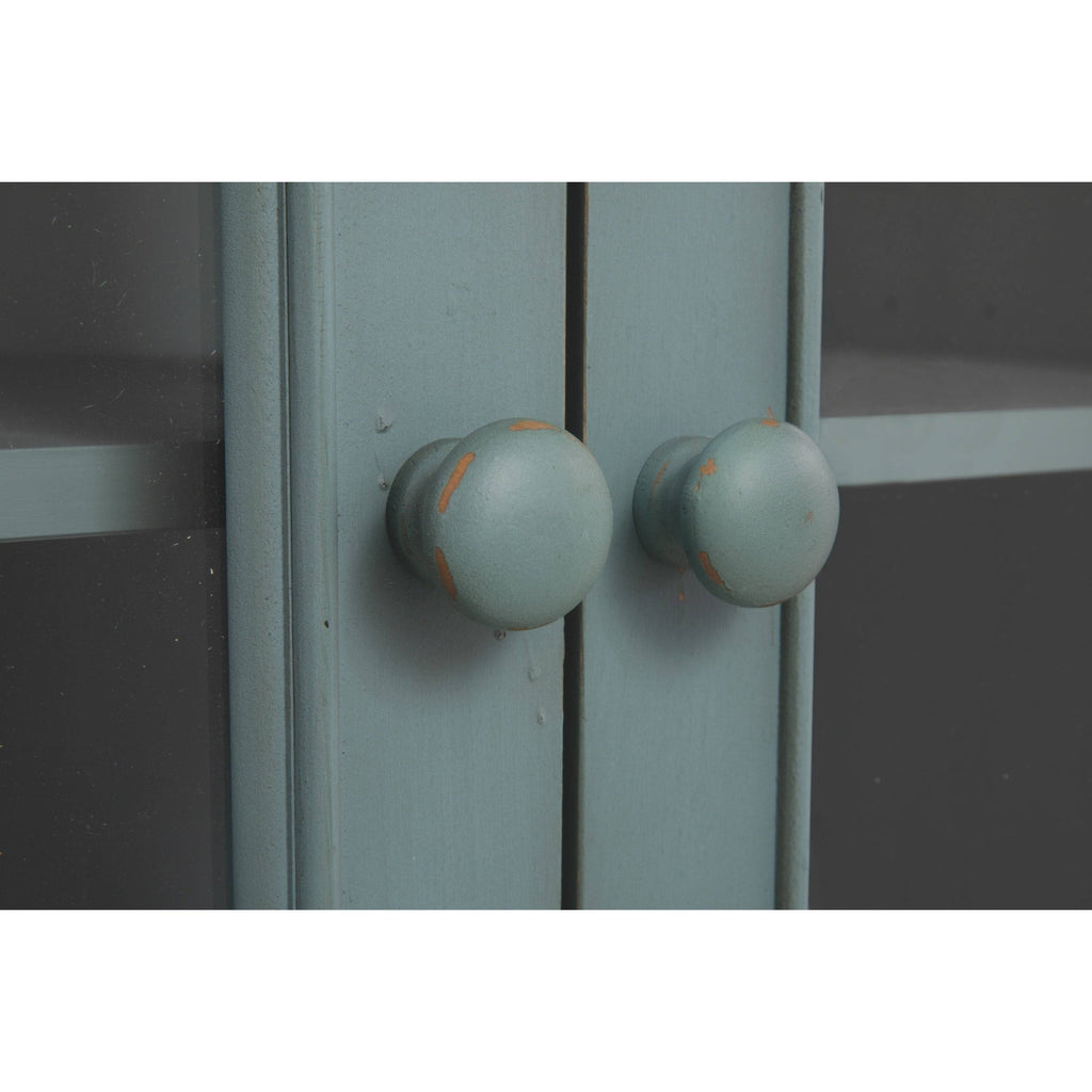 Antique Teal Door Accent Cabinet R903