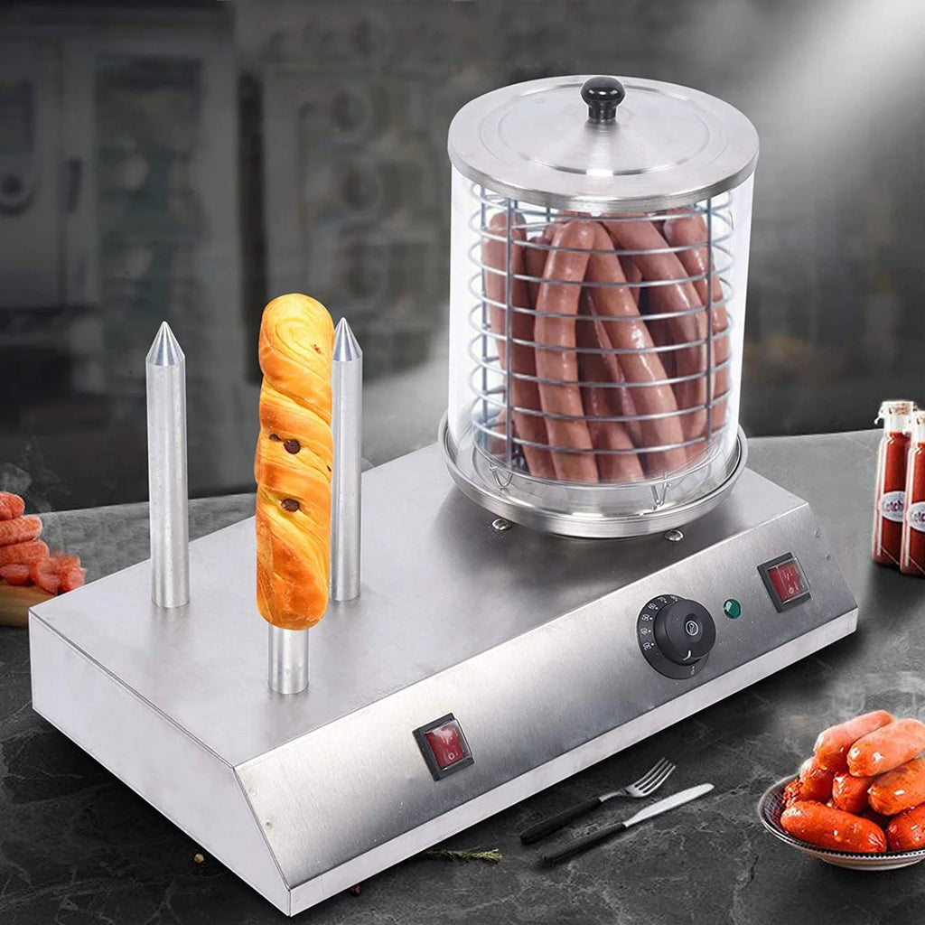 Nonstick Commercial Hot Dog and Bun Toaster Cooker Z26631