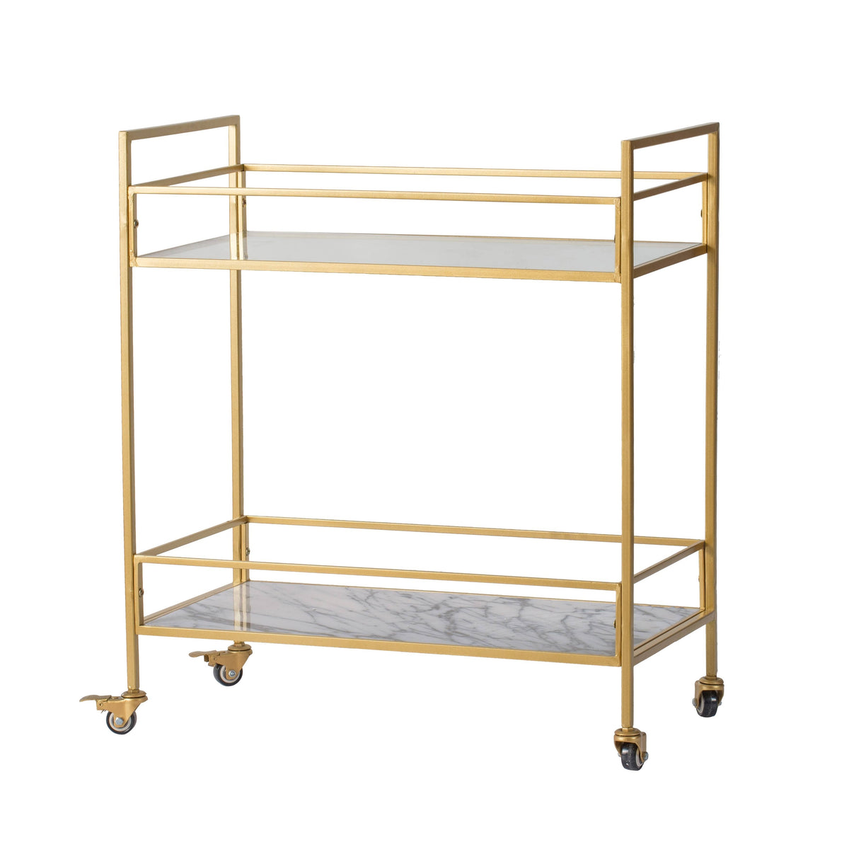 Polished Gold Iron Cart N63545