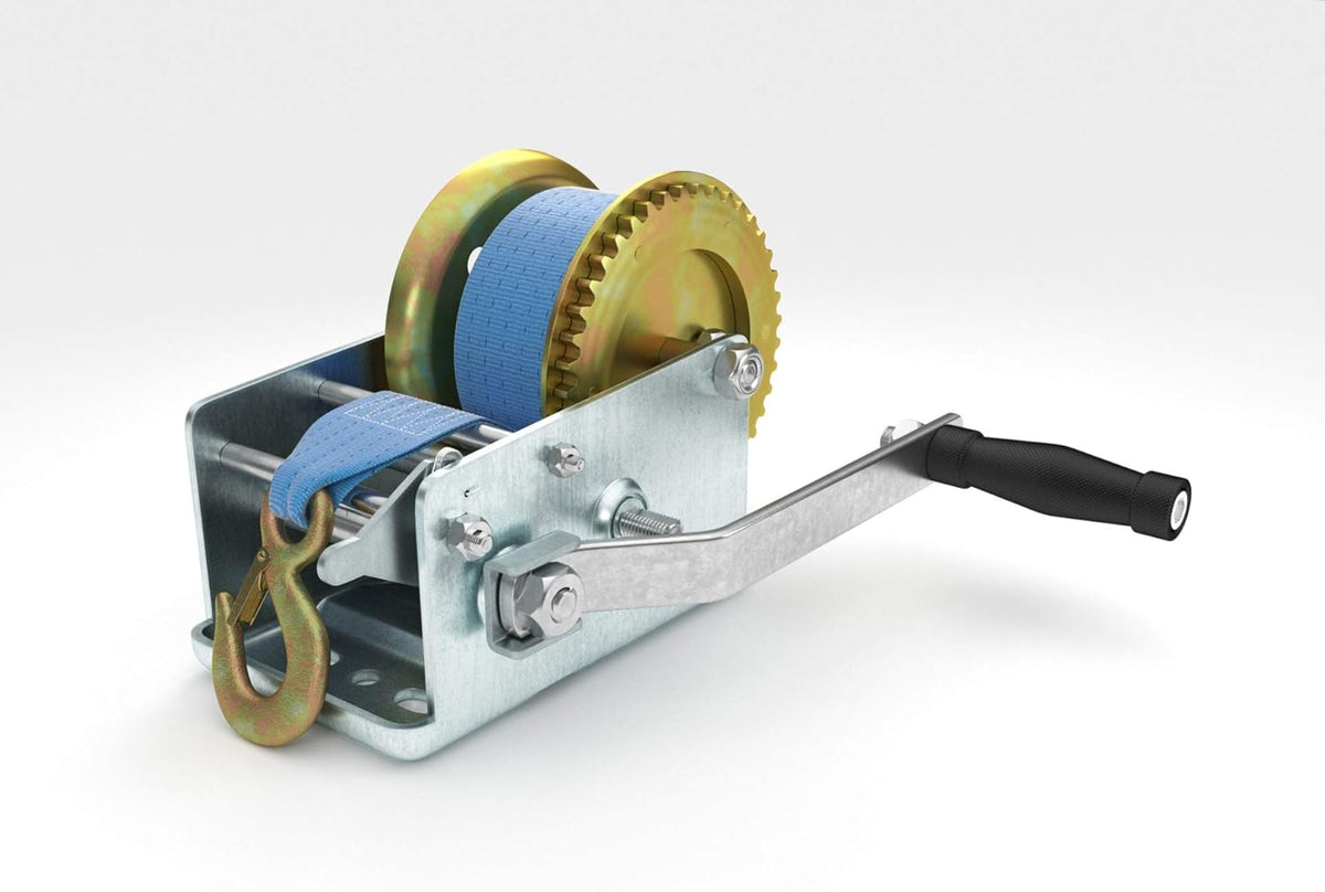 3200lbs Heavy Duty Hand Crank Winch with 32ft Strap, Pack of 2 P68925
