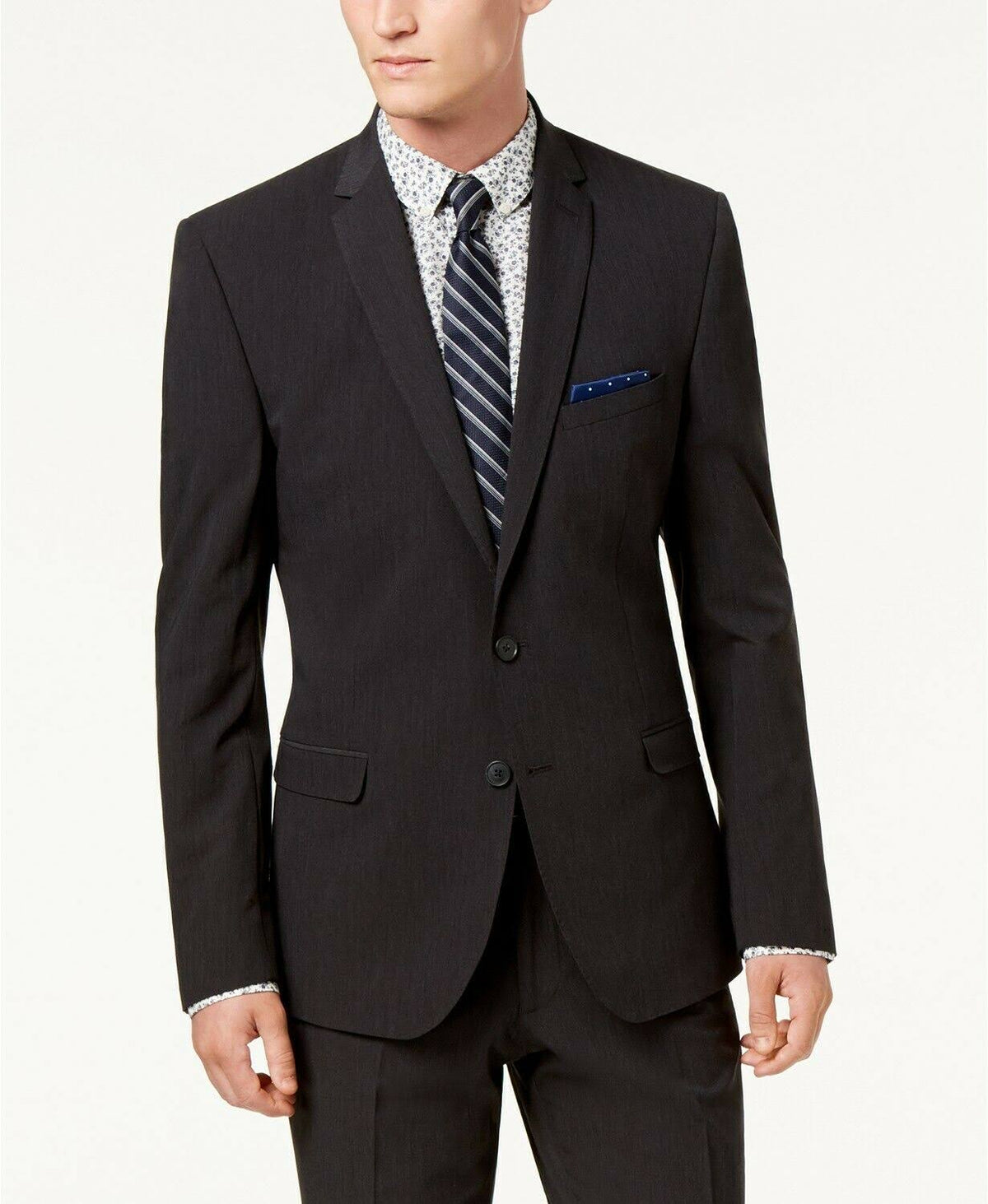 Black Modern Fit Two-Button Suit S275