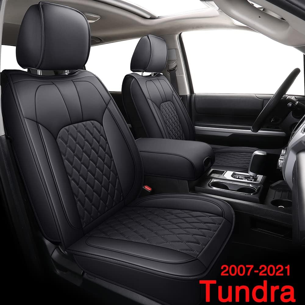 Black&Blue Water Proof Faux Leather Full Set Car Seat Covers L679