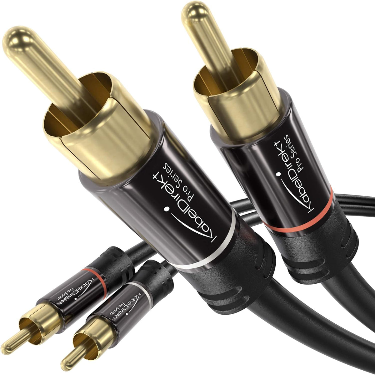 15ft RCA/Phono Stereo Audio Cable, Black E47593