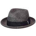 Black Straw Fedora Hat U933439