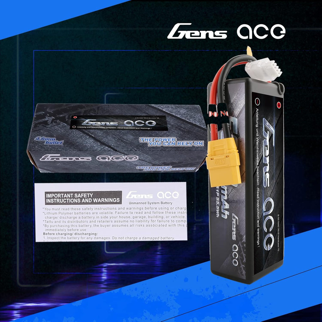 11.1V 5000mAh 3S 50C HardCase LiPo Battery with Deans Plug C932
