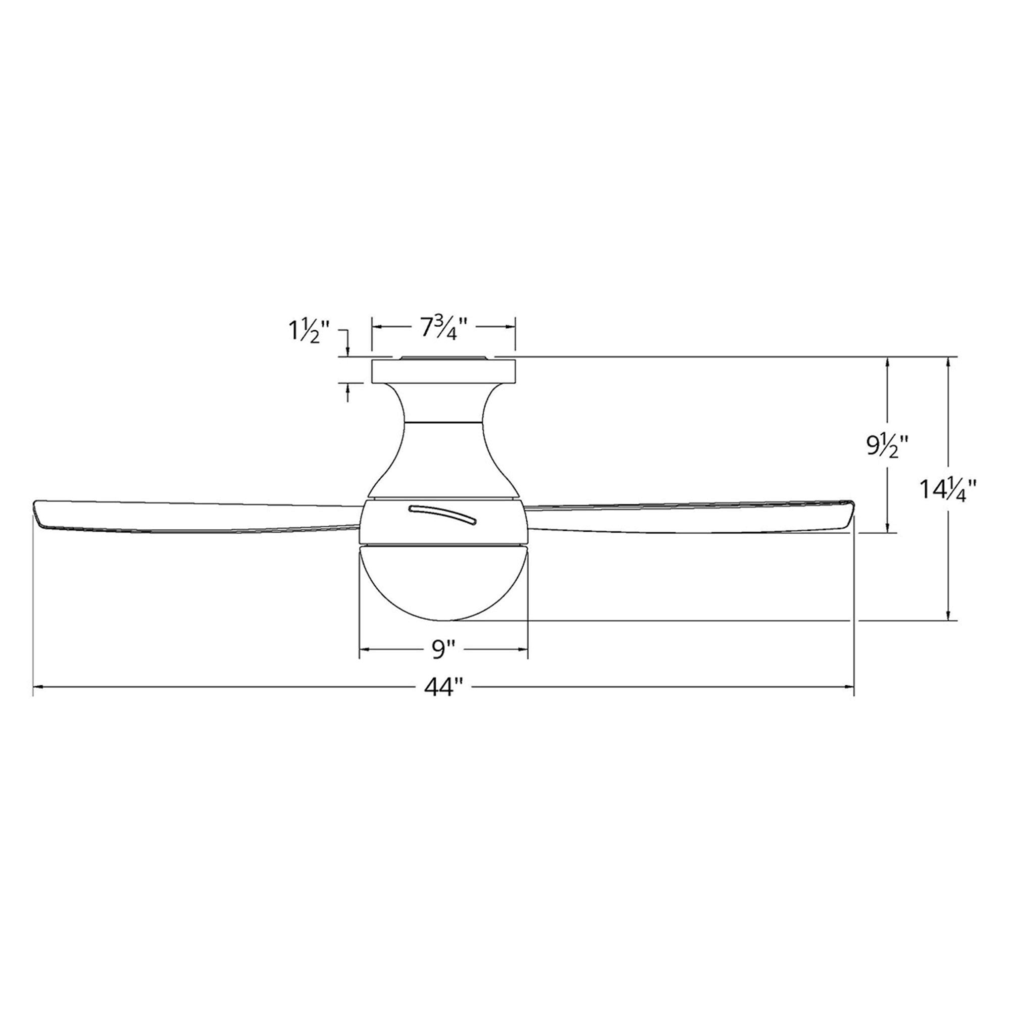 Matte Black Orb Ceiling Fan M6883