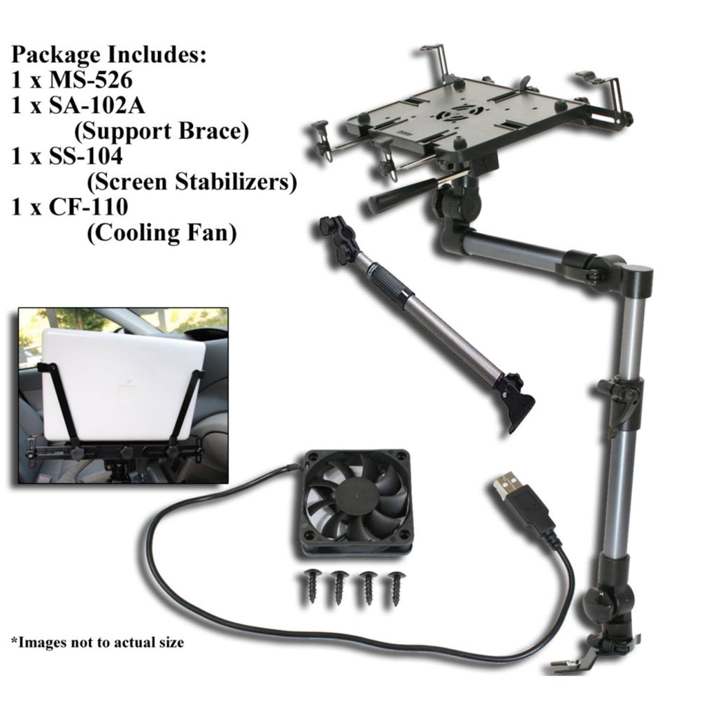 Heavy-Duty Laptop Mount Screen Stabilizer with Cooling Fan H6388