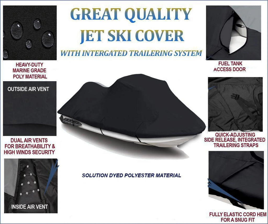 Black 600 Denier Jet Ski PWC Cover P86021