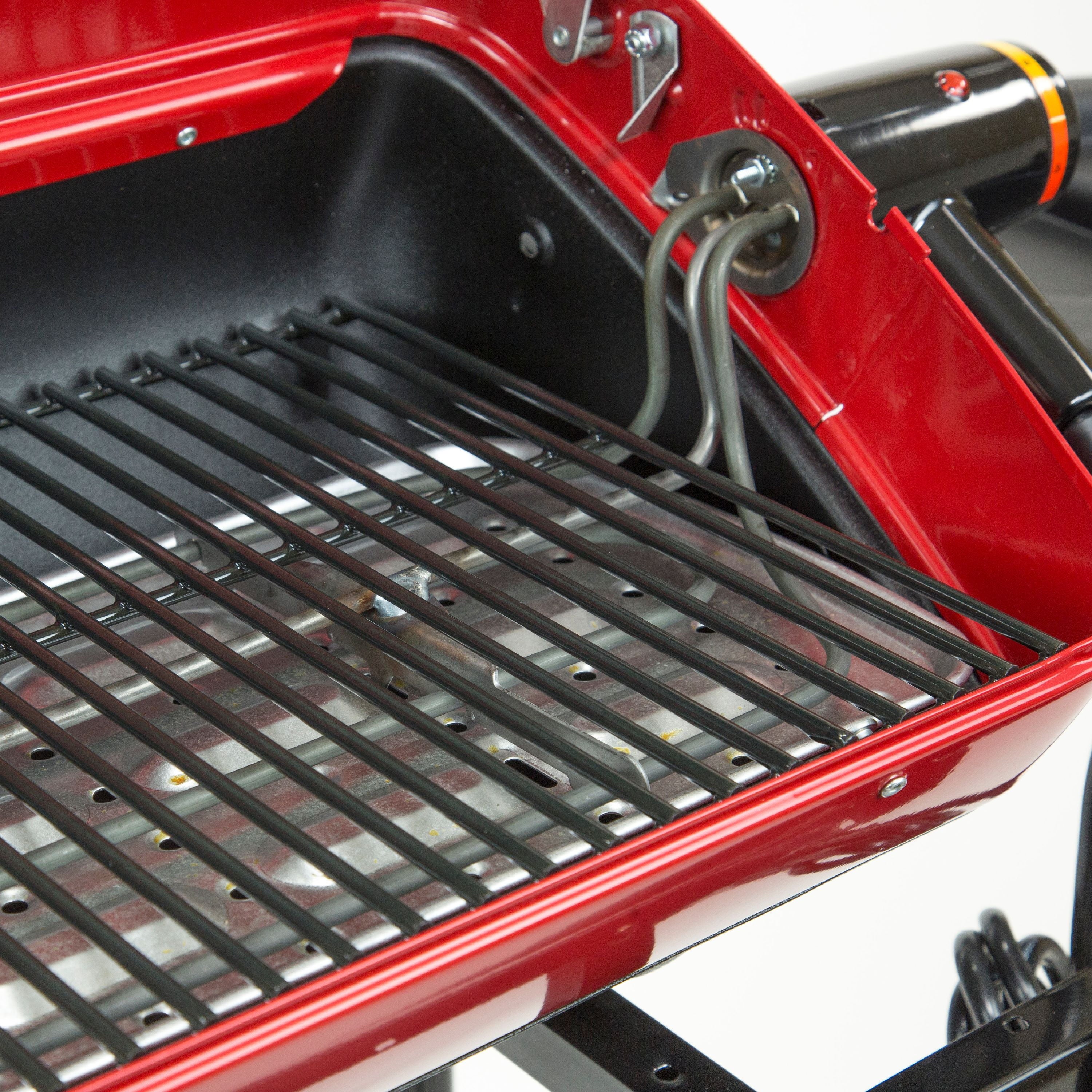 Red Portable Electric Cart Grill with Two Folding Tables T824128