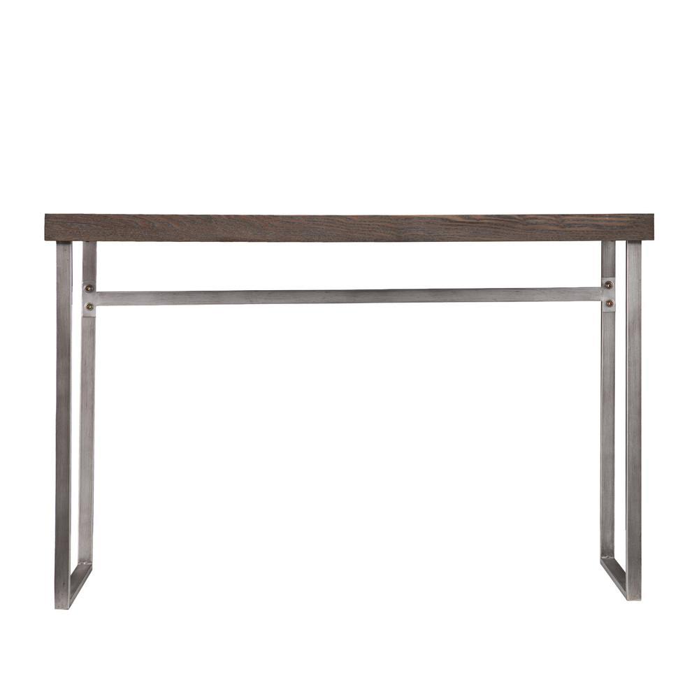 Burnt Oak Veneer Rectangle Wood Console Table K6919