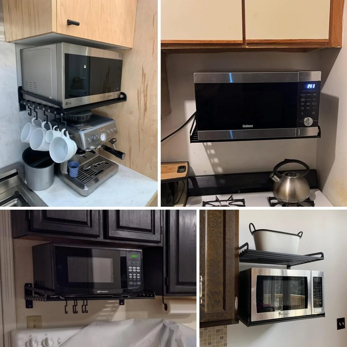 Black Wall Shelf for Kitchen Organizer V590196