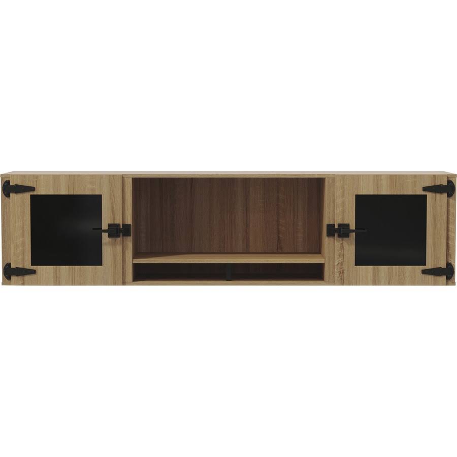 Smoked Glass Doors Wall Hutch F108560