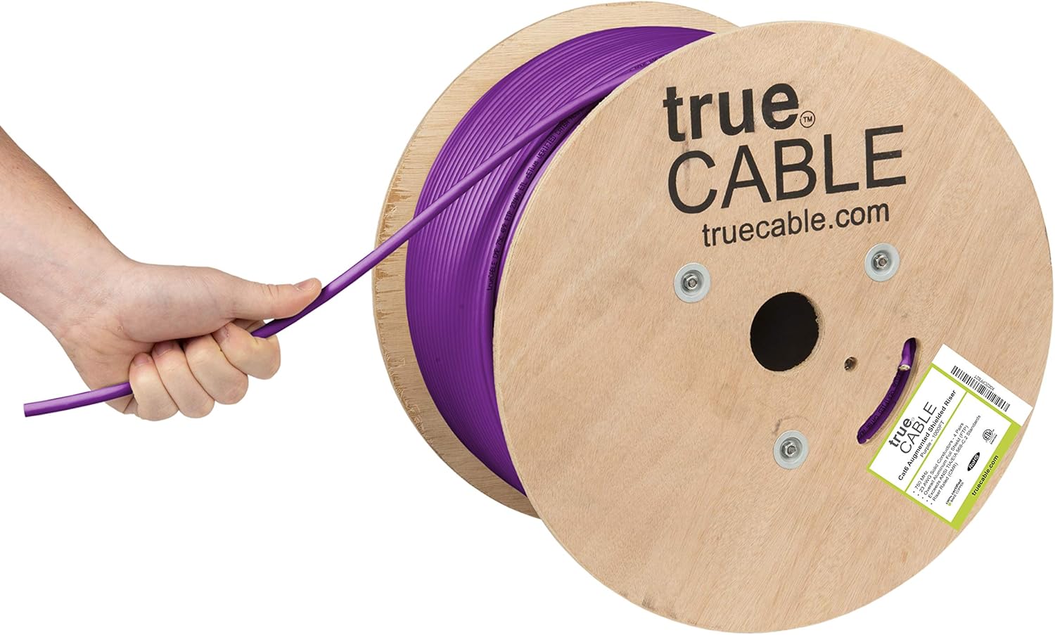 1000ft Cat6A Shielded Riser Bulk Ethernet Cable A558