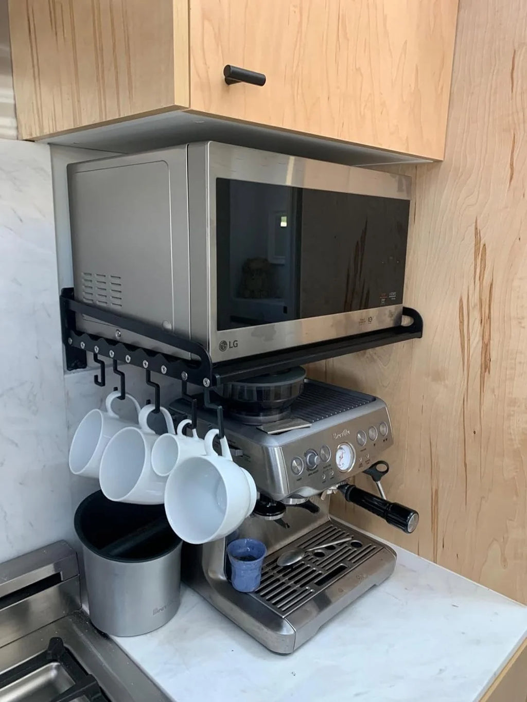Black Wall Shelf for Kitchen Organizer V590196
