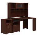 Corner Desk with Hutch and 2 Drawer File Cabinet Q834