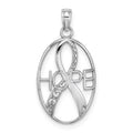 10K White Gold Textured Charm J977
