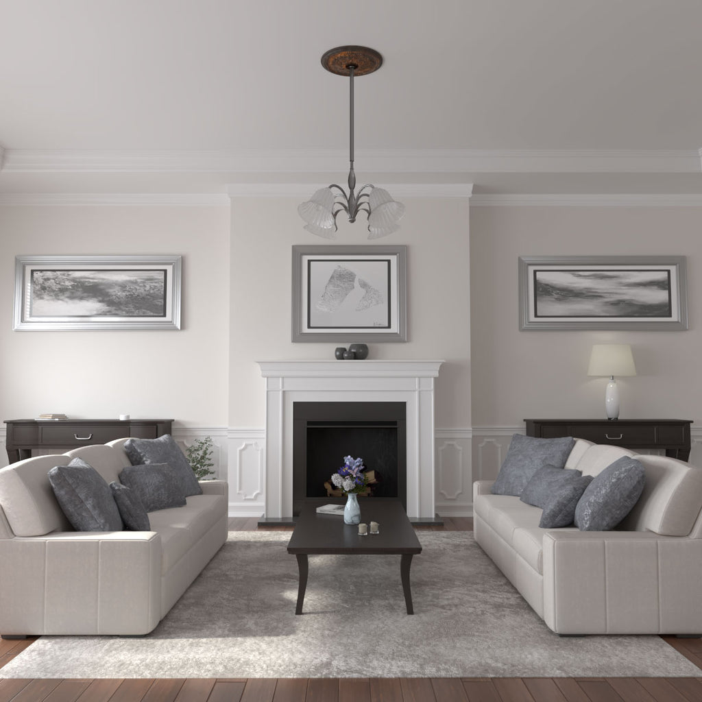 Rust Hand-Painted Ceiling Medallion F779786