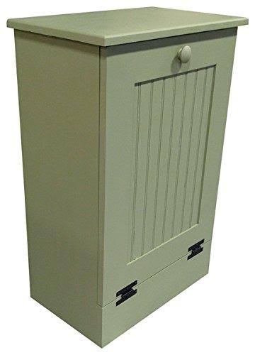 Sage Green Wooden Trash Bin F28585