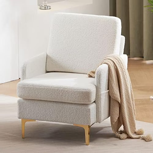 Light Gray Fabric Accent Chair F66862