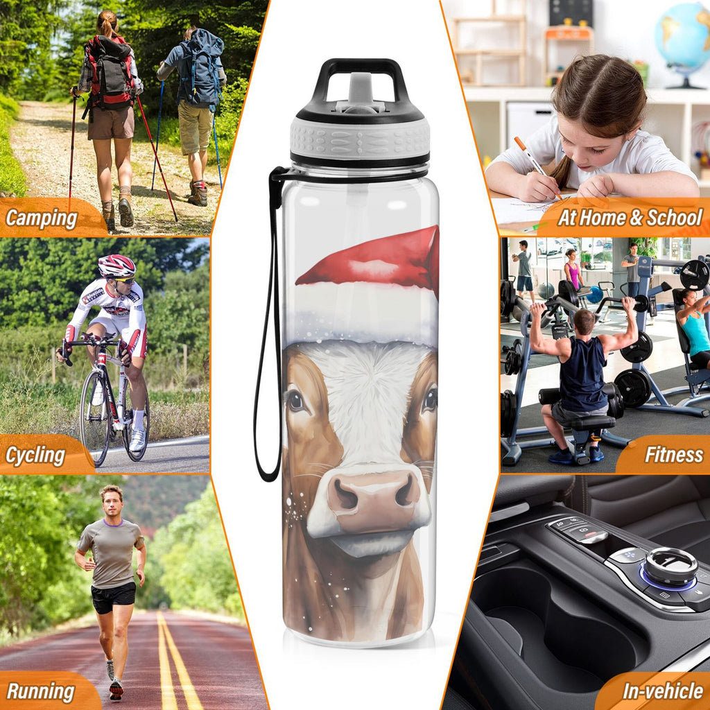 32oz Clear Tritan Leakproof Water Bottle with Straw K4023