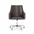 Brown Leather Box Chair A74408