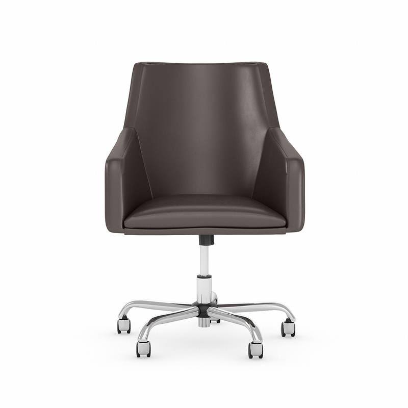 Brown Leather Box Chair A74408