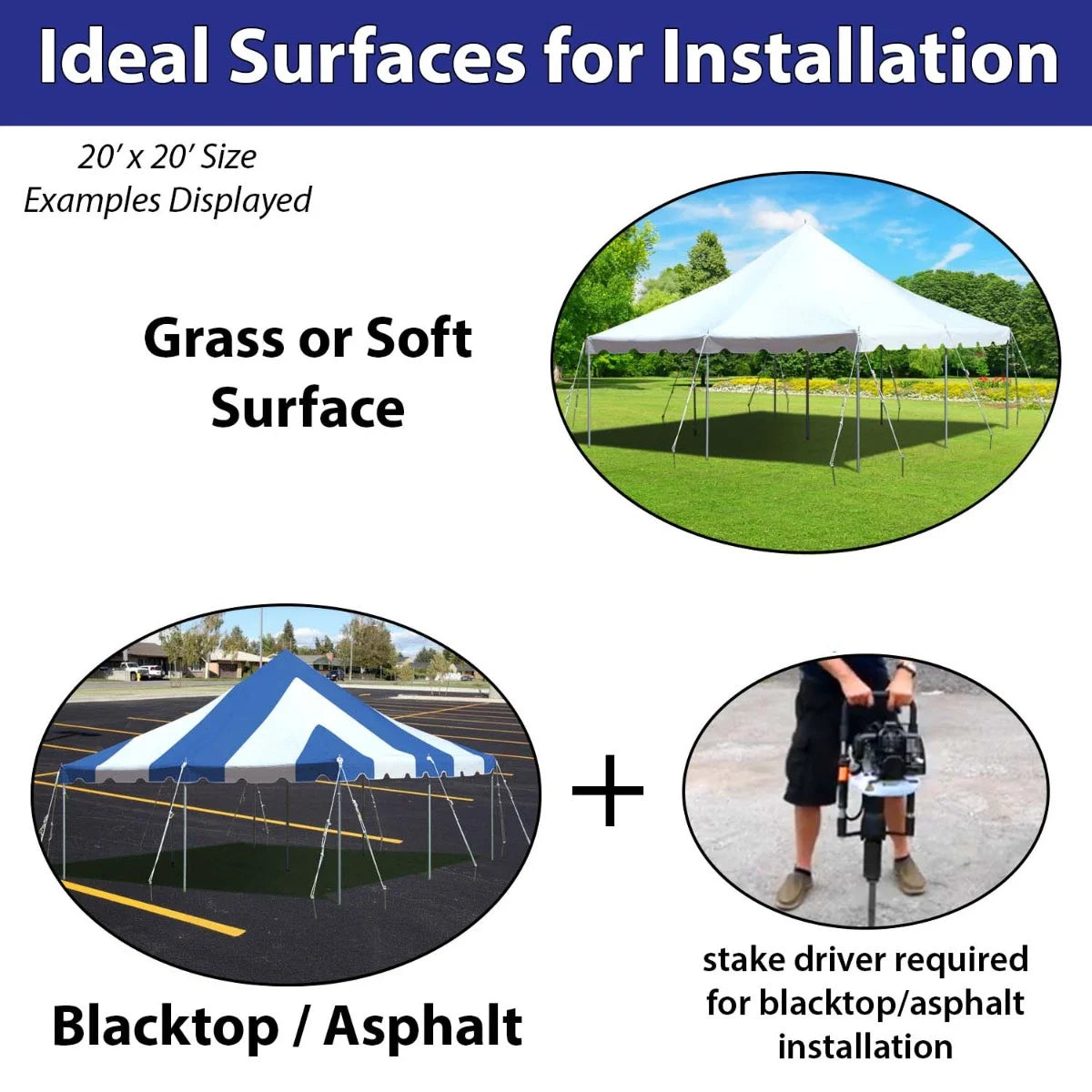 White Waterproof 40 ft x 80 ft Canopy Tent G78365