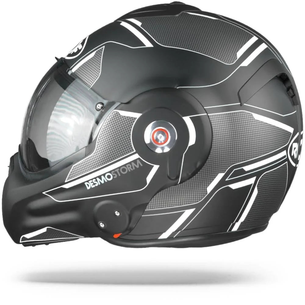 Matt Black Titan White L Motorcycle Helmet N291