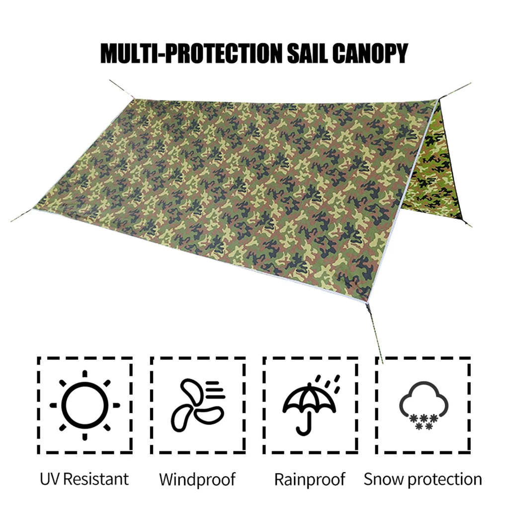 Waterproof Rain Tarp Sail Sun Shade 10 x 10 FT D30062
