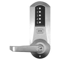 Cylindrical Push Button Lock with Lever, Satin Chrome Z4810