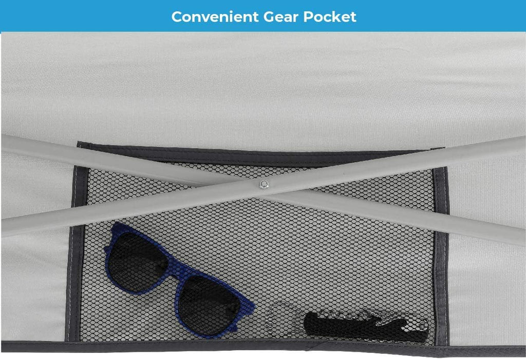 Gray 8 ft x 8 ft Straight Leg Canopy Tent with Carry Bag Q3259